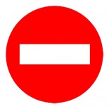 Señal de tráfico dirección prohibida